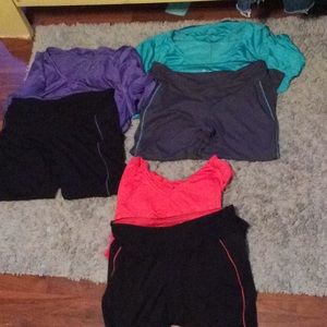Set of three different workout sets